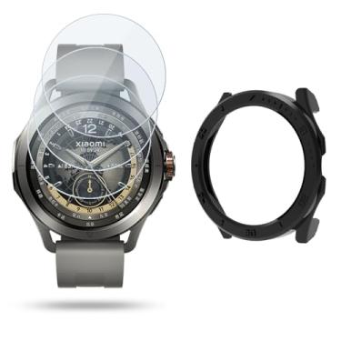Imagem de HUADU Protetor de tela de relógio compatível com xiaomi watch s4 sport, filme de vidro temperado antiarranhões, alta definição, cobertura total e proteção rígida