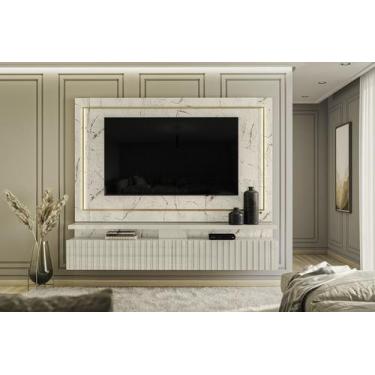 Imagem de Home Theater Gaia para TV de até 75 polegadas - CALACATA / OFF WHITE -