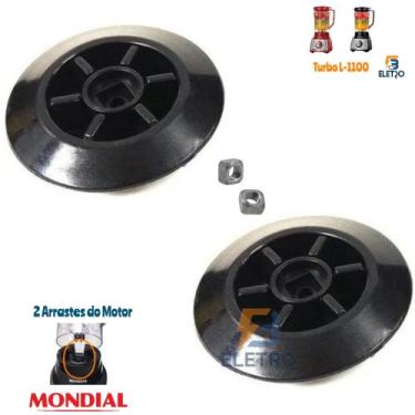 Imagem de Kit 2 Arraste do Motor Liquidificador Mondial L1100 Turbo Inox