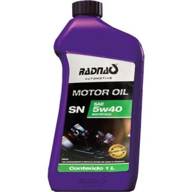 Imagem de Óleo Lubrificante Sintético 5W40 API SN Radnaq 1L