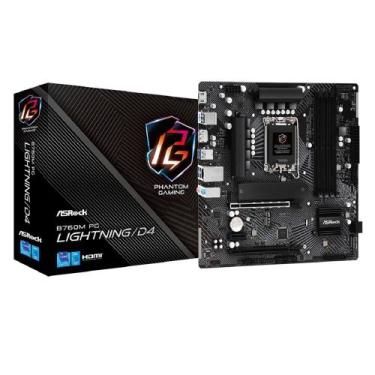 Imagem de Placa Mãe ASRock B760M PG Lightning/D4, Chipset B760, Intel LGA 1700, 