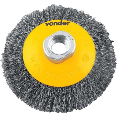 Imagem de Escova Circular Cônica 4"X1/2" M14 Ondulada - Vonder