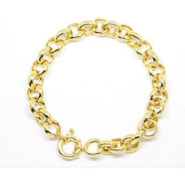 Imagem de Pulseira de ouro 18 k Elo Portugues 19cm 7,20mm a 11,00mm Grossa - Ele