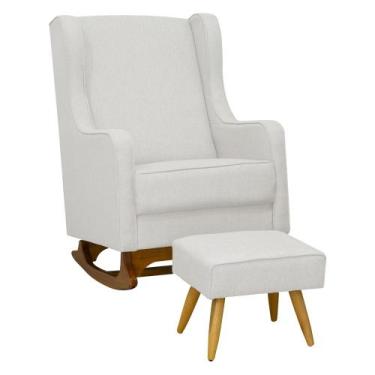 Imagem de Poltrona De Amamentação Sofia C/ Balanço Puff Bebê Completo - Gariani,