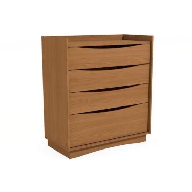 Imagem de Cômoda de Quarto M260 c/ 4 Gavetas Canela - Kappesberg