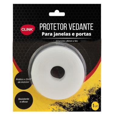Imagem de Protetor De Porta Janela Fresta Vedante Silicone Adesivo 5M - Clink