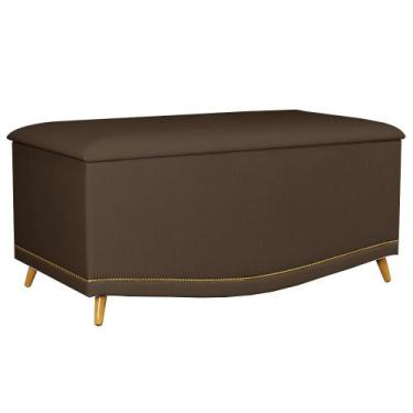 Imagem de Calçadeira Baú Solteiro 90cm Imperial J02 Veludo Chocolate - Mpozenato