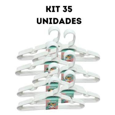 Imagem de kit 35 Cabide Infantil Reforçado para Roupas - LizKO