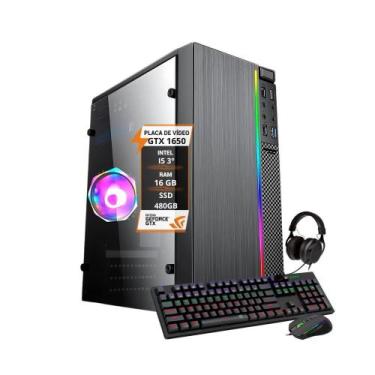 Imagem de Pc Gamer Darius I5 3º Geração Gtx 1650 16Gb Ram Ssd 480Gb - Wjinfo