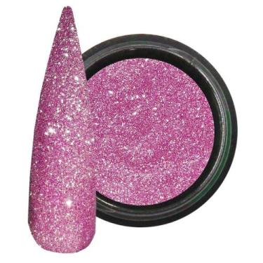 Imagem de Glitter refletivo rosa 2g mix da jo unhas decoradas art nail brilho