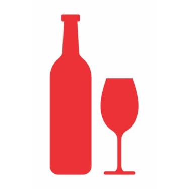 Imagem de Adesivo Garrafa e Taça 2 - Leo Publicidade, Vermelho