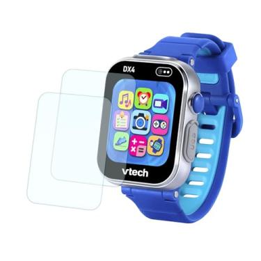 Imagem de xcivi Pacote com 2 protetores de tela de vidro temperado, compatível apenas com VTech KidiZoom Smartwatch DX4, protetor de tela para Smartwatch