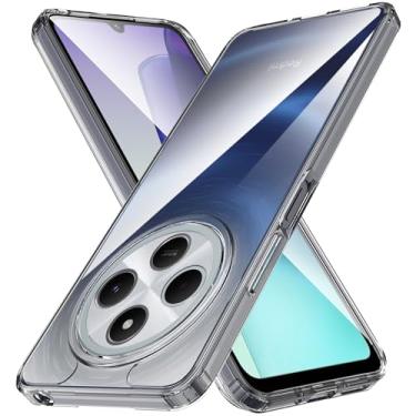 Imagem de Anoowkoa Capa projetada para Redmi 14C/14R/A4/A3 Pro/Poco C75/M7 Plus 4G. Capa transparente de TPU e PC à prova de choque de grau militar. Ultrafina à prova de quedas e ultraflexível