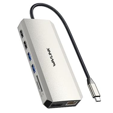 Imagem de WAVLINK Estação de ancoragem USB C, monitor duplo, hub USB C, tela tripla para laptop, USB para 2 HDMI, DisplayPort, carregamento PD, Ethernet, 5 USB, leitor de cartão SD/TF, áudio para MacBook, Dell
