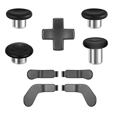 Imagem de 9 em 1 OEM Magnético Thumbsticks Analógicos Palitos de Substituição Joystick Peças Acessórios Kit de Reparo Conjunto de Componentes com 4 Paddles, 1 D-Pads para Xbox Elite Controller Series 2 e Core Controller