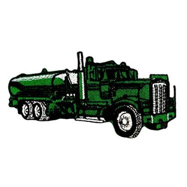 Imagem de Desenho verde infantil padrão escavador caminhão de bombeiro patch de desenho animado infantil 10 x 6 cm MEGADEE emblema de remendo MotoGP Racing Vintage Classic Biker Racer Club Costurar ferro no