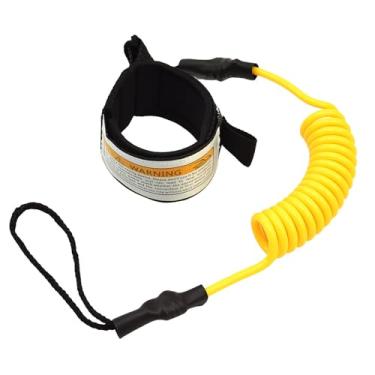 Imagem de Ragyzity Trela de prancha de surf, trelas retas para prancha de surf, coleira de SUP enrolada premium para prancha de stand up paddle, alça de pulso, corda de perna enrolada para shortboard,