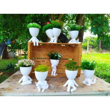 Imagem de Kit Para 9 Suculentas Vasos Decorativos Robert Plant Bob - Marxgreg3d,