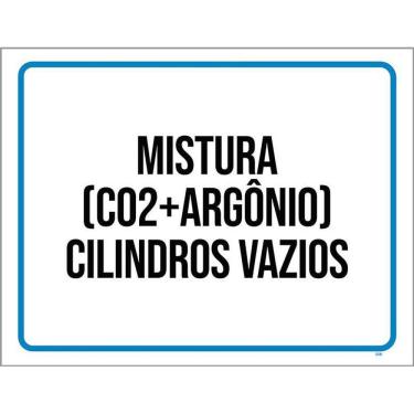Imagem de Placa Mistura C02 Argônio Cilindros Vazios 36X46