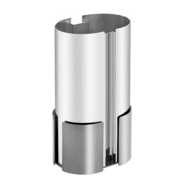 Imagem de Vaso Poiesis Grande Prata com Base em Grafite - St James