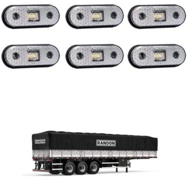 Imagem de 6 Lanterna Lateral Randon LED Cristal Saída Fios - DW Componentes