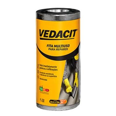 Imagem de Fita Multiuso 30cm X 10m Alumínio Vedacit Asfáltica Impermeável Constr