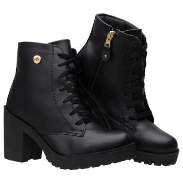 Imagem de Bota Coturno Solado Tratorado Salto Grosso Confortável - Grife Murital