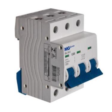 Imagem de Mini Disjuntor Tripolar 20A Curva C 3KA - Margirius