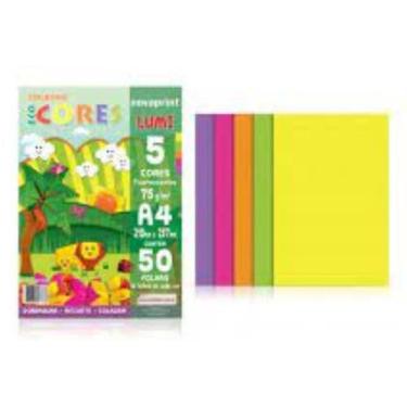 Imagem de Criative Paper Lumini 75 Gramas 50 Folhas Com 5 Cores Novaprint