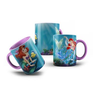Imagem de Caneca de Porcelana Ariel a Pequena Sereia Princesa do Mar - VilelaGG