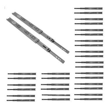 Imagem de 15 Pares Corrediças Trilhos Telescopico A45 450mm - Abraplac