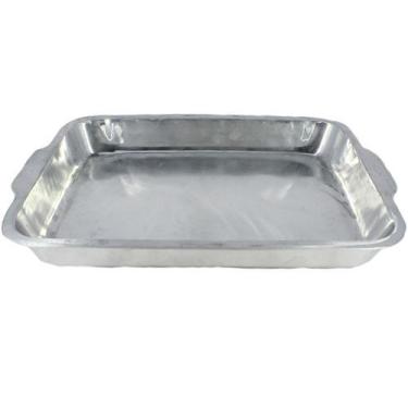 Imagem de Forma Assadeira Com Aba Para Frango 40cm Grosso Aluminio Fundido - Div