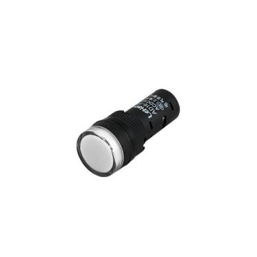 Imagem de Sinaleiro indicador c/ led 12v - ad16-16c - branco 16mm - Componentes