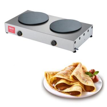 Imagem de Chapa a Gás Dupla Redonda de Crepe Frânces - Malta