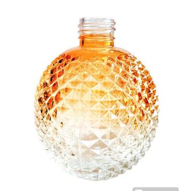 Imagem de Frasco para Aromatizador de Vidro Redondo - Madri Mel Degrade - 330ml 