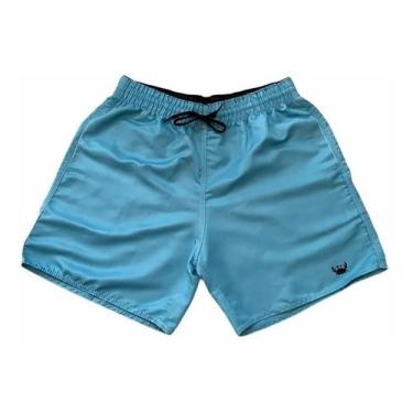 Imagem de Short Masculino Praia Liso Lisa Treino Bermuda Siri - Relaxado, Água, 