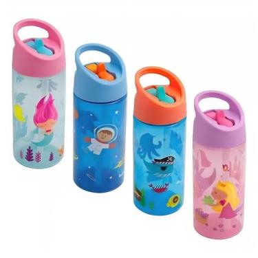Imagem de Garrafinha Infantil Aventuras 380ml - Buba, Roxo, Princesas