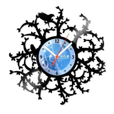 Imagem de Relógio De Parede Disco Vinil Diversos - Pássaros nos Galhos - VDI-269