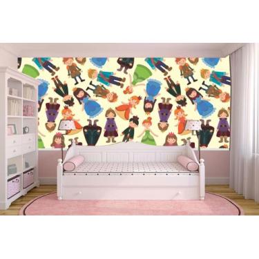 Imagem de Papel de parede adesivo infantil princesas( med. 90x300 cm) - ATITUDE 