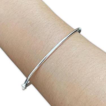 Imagem de Bracelete Pulseira Aro Redondo 2mm de Prata 925 Feminina - Hakuna Joia