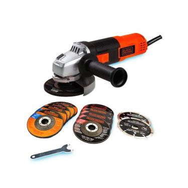 Imagem de Esmerilhadeira 4.1/2 Black Decker G720k12 com Maleta e 12 Discos, 220V