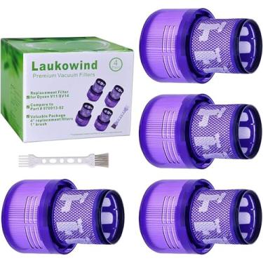 Imagem de Filtro de substituição V11, filtro Laukowind para aspirador de pó de acionamento de torque Dyson V11 e Dyson V11 Animal V15 Detect aspirador sem fio, compare a peça nº 970013-02 (pacote com 4)