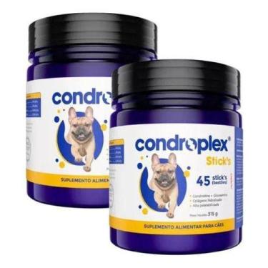 Imagem de 02 Condroplex Sticks 315g 45 Bastões Cães Suplemento Avert