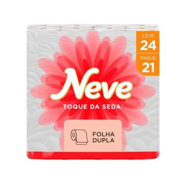 Imagem de Papel Higiênico Folha Dupla Neve Toque de Seda - 24 Rolos 30m