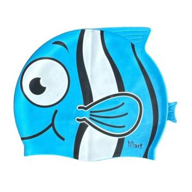 Imagem de Touca Infantil De Natação Esporte Aquático Piscina Toca Toquinha Perso