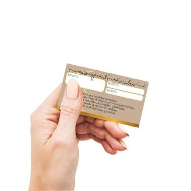 Imagem de Cartão Certificado de Garantia - Bijouteria - Jóias - 100  unidades - 