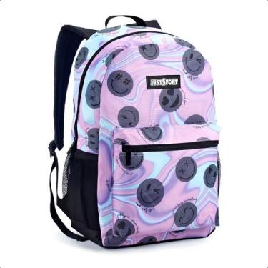 Imagem de Mochila Teen Feminina 18" Escolar Bolsa Juvenil Grande - Klizz, Azul