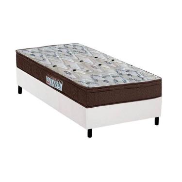 Imagem de Cama Box Solteiro: Colchão Espuma Ortobom D45/Ep Fort Tech Iso 150 Mega Firme + Base Wh...