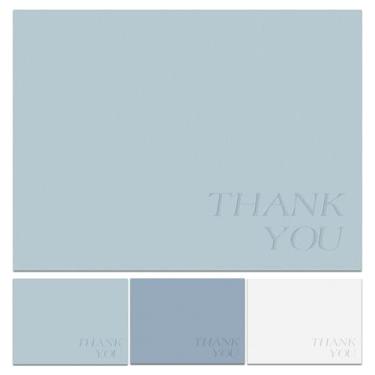 Imagem de BIROYAL 12 cartões de agradecimento com envelopes e adesivos - Cartões de agradecimento 14 x 21 cm - Notas de agradecimento em branco com conjunto de envelopes para mensagens manuscritas - Cartão de