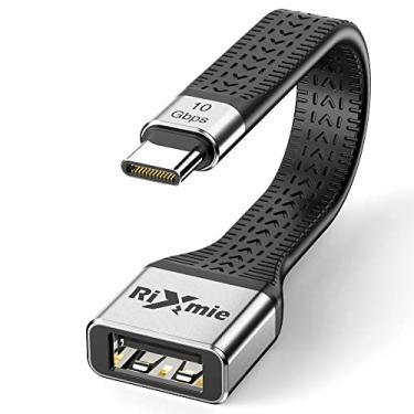 Imagem de Rixmie Adaptador USB C para USB A OTG – Cabo tipo C para USB A macho para fêmea, tecnologia OTG de sincronização de dados de 10 Gbps, adaptador Thunderbolt 3 para USB 3.2 fêmea para MacBook Pro/Air e